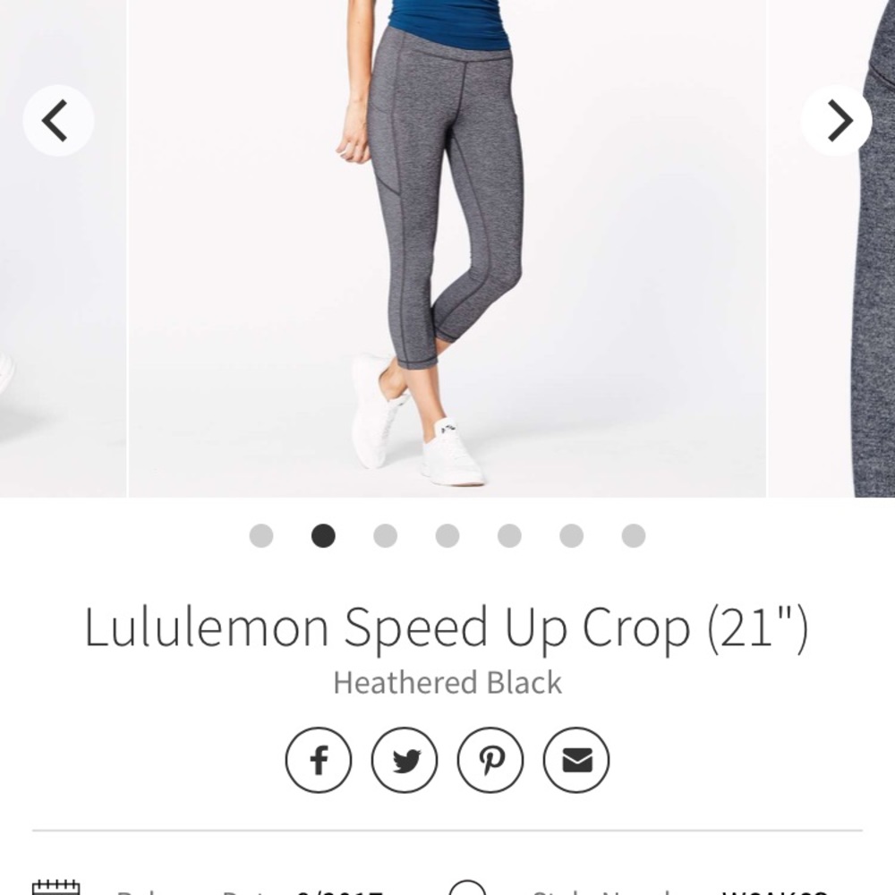 NWOT Lululemon Speed Up Crop